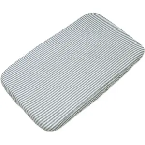 Drap housse pour berceau Praliné Rayures Matcha (120x60 cm)Vendu parberceau-magique