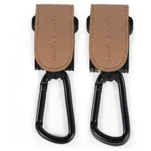 Pasito a pasito Lot de 2 crochets pour poussette Icon Caramel pas cher