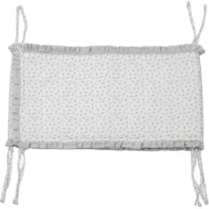 Tour de lit Little Bloom Fleurs Gris (120x60 cm) pas cher