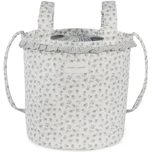 Sac Bucket Little Bloom Fleurs Gris pas cher
