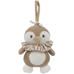 Peluche musicale Pingouin Praliné Moka pas cher