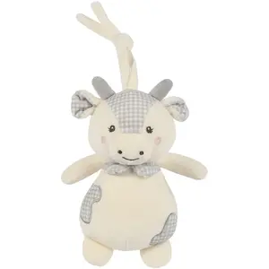 Peluche musicale Vache Little Bloom Gris pas cher