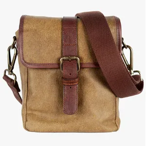 Bronkey Berlin sac photo en toile cirée vert olive pas cher