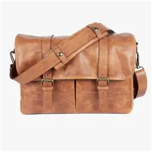 Bronkey Roma sac photo cuir- camel taille unique pas cher