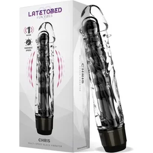 LATETOBED Gode vibrant Chris 14 x 3.3cm Transparent pas cher