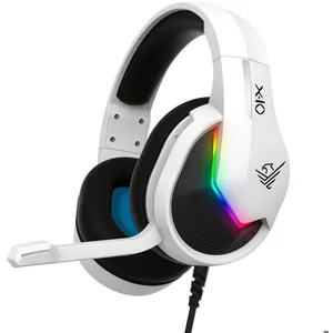 Casque de jeu avec microphone phoenix - ps5 - ps4 - pc - commandes filaires - mute - white pas cher