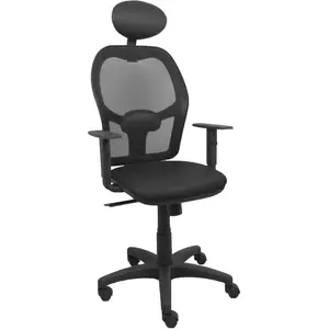Piqueras Y Crespo 8436586629045 Chaise De Bureau Avec Tête De Lit, Noir, Standard pas cher