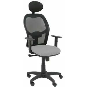 Piqueras Y Crespo Chaise de bureau avec appui-tête ALOCÉN P&C B10CRNC Gris clair pas cher