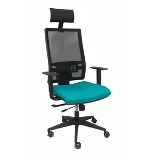 Piqueras Y Crespo Chaise de bureau avec appui-tête P&C B10CRPC Turquoise Green Turquoise pas cher