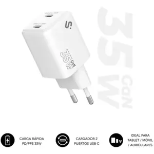 Subblim Chargeur Mural Gan 2x Usb-c 35w pas cher