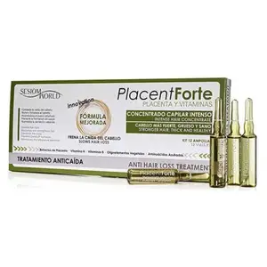 Placent Forte tratamiento anticaída ampollas 12 u pas cher
