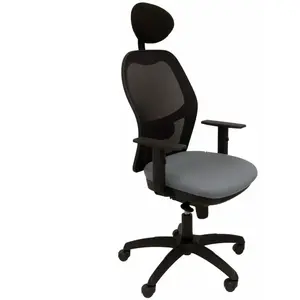 Comparateur de prix : Piqueras Y Crespo Chaise Jorquera Maille Noire Siège Bali Gris Moyen Avec Appui-Tête Fixe