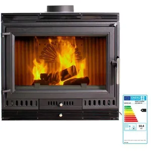Insert à bois ventilé 10kW  iron 70   Rendement 78 %   Fonte complète ... pas cher