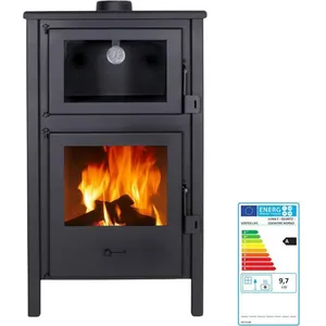 Poêle à bois QUARTZ 9  kW avec four intégré   Rendement 78 %   Chauffe... pas cher