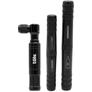 Tols Töls Compack Tubeless Repear Kit Cnc Black + Co2 Adapter pas cher