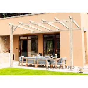 Pérgola laminada adosada de pas cher