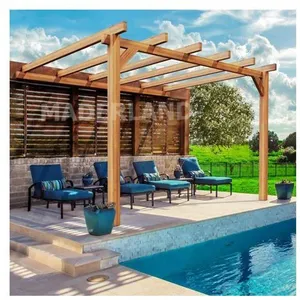 Pergola Accolée En Bois Lamellé-Collé Andorra 400 X 300 Cm pas cher