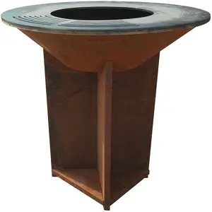 Barbecue - PUR LINE - EFP56COPURLINE - Acier corten - Écologique - 100 cm de diamètre