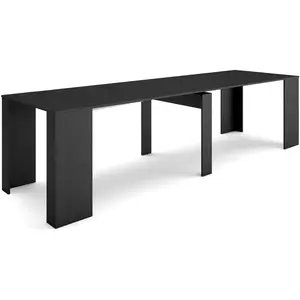 Table console extensible - SKRAUT HOME - RF2657 - 14 personnes - Noir pas cher