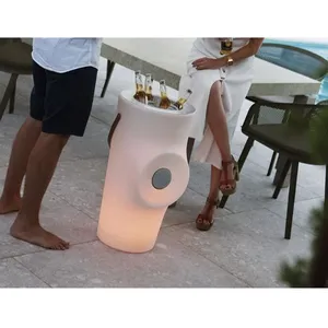 Seau à bouteille lumineux MOOVERE extérieur Solaire+Batterie rechargea... pas cher