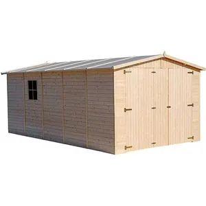 Garage Voiture en Bois Gardiun Mikhail I - 16,78 m² - Double Porte Bat...Vendu parcdiscount