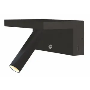 BENEITO FAURE Applique de lit LED 5W avec 2 prises USB et lumière tactile Noir