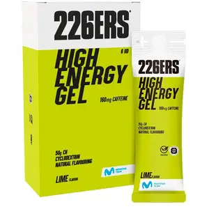 226ers Boîte De Gels énergétiques High Energy Caffeine Lime 76g 6 Unités pas cher
