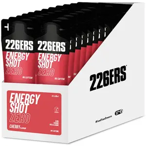 226ers Boîte De Boisson Énergétique Monodose Shot Zero Caff Cerise 60ml 24 UnitésVendu parbikeinn