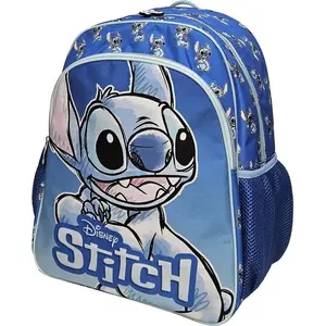 Manenti, Sac + cartable maternelle, Disney Stitch backpack 40cm pas cher