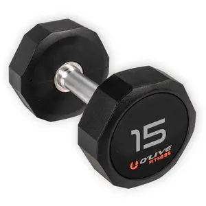 Olive Haltère Rubber Pro-style 15kg