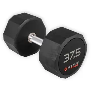 Olive Haltère Rubber Pro-style 37.5kg pas cher