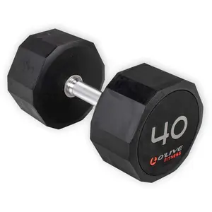 Olive Haltère Rubber Pro-style 40kg pas cher