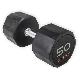 Olive Haltère Rubber Pro-style 50kg pas cher