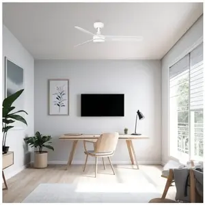 VENTYLY BAIRES Ventilateur de Plafond Blanc Ø120 cm pas cher