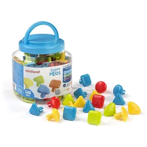 Miniland- Super Pegs Pot 95022, Miniland95022, Multicolore pas cher