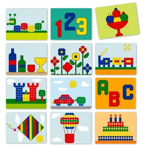 Miniland Lot de 12 modèles de mosaïque pour Superpegs - 70 x 55 cm - 95071 pas cher