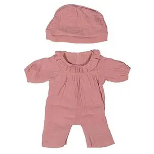 Miniland poppen pyjama met muts - poppenkleding 38cm multicolor. pas cher