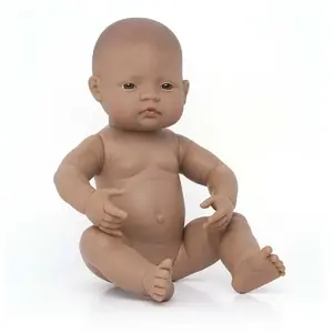 Miniland 15.75'' Anatomically Correct Newborn Baby Doll, Hispanic Girl pas cher