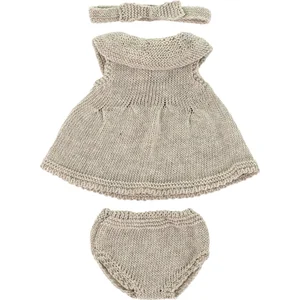 Miniland Ensemble Tricot : Robe Et Bandeau 32 Cm pas cher