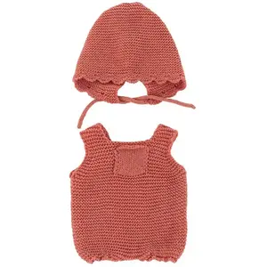 Miniland Ensemble De Vêtements Tricotés : Barboteuse Et Capuche 32 Cm pas cher