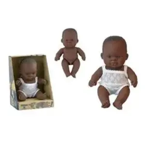Miniland Miniland31123 Poupée Bébé Africain Petit Garçon 21 cm 31123 Multicolore pas cher