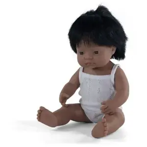 Miniland Poupée bébé garçon hispanique dans une boîte, multicolore 31157 pas cher