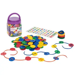 Miniland Educational 154221 - Pièces embrochant Boutons - 140 pièces pas cher