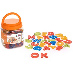Miniland - Lettres majuscules translucides pour table lumineuse, multicolore, Small (1) pas cher