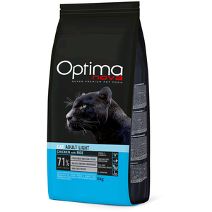 2x6kg Optimanova Light croquettes pour chat pas cher