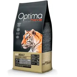 6kg Optimanova Adult, poulet - Croquettes pour chat pas cher