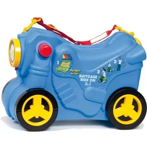 Valise pour enfants - MOLTO - Smiler - Coque rigide - Roller - Bleu pas cher