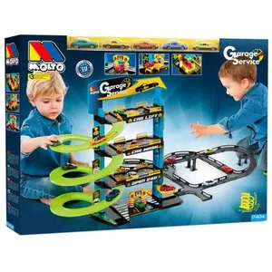 Comparateur de prix : Garage pour enfants Molto avec 4 étages + pistes