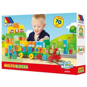 Molto Molto Set Du Construction Train Avec Nombres Et Lettres (Molto 16470) pas cher