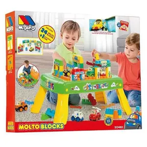 Table d'activités MOLTO - Multicolore - 24 blocs et une voiture électronique pas cher